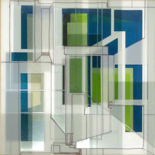 Papier, Folien und Acrylglas, geschichtet